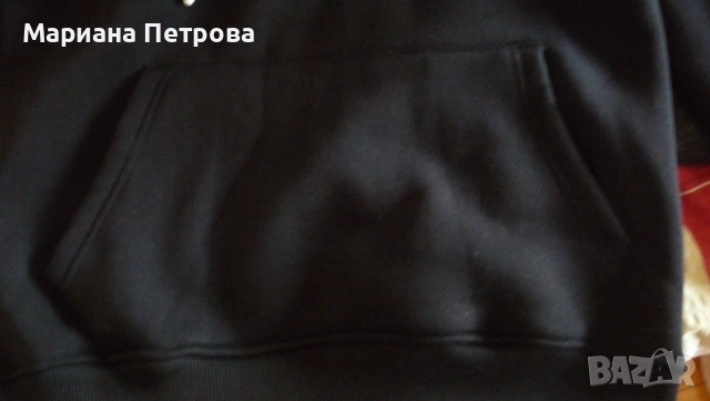 Мъжки ватиран черен суитчърт, размер L, снимка 4 - Суичъри - 55250870