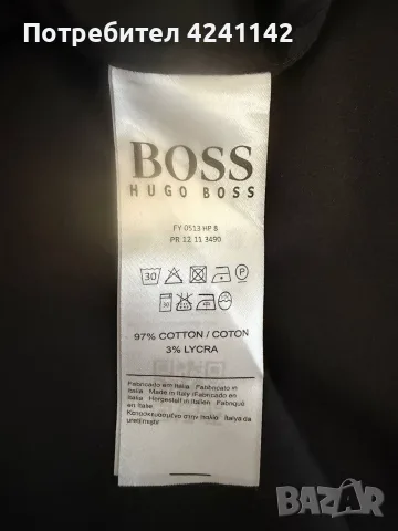 Риза с дълъг ръкав Hugo Boss / Черен цвят / M, снимка 7 - Ризи - 55682349