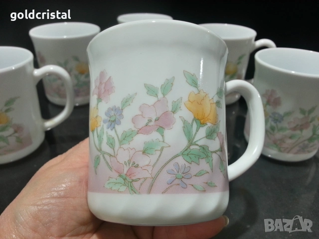 френски аркопал чаени чаши , снимка 5 - Антикварни и старинни предмети - 54347776