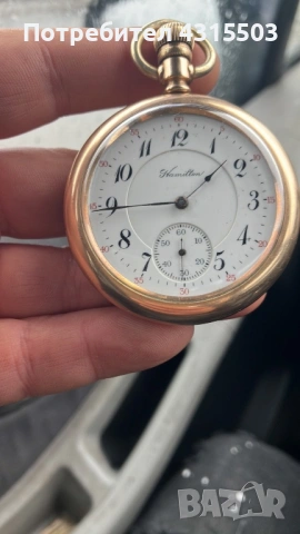 Антикварен златен часовник Hamilton, снимка 4 - Антикварни и старинни предмети - 54297906