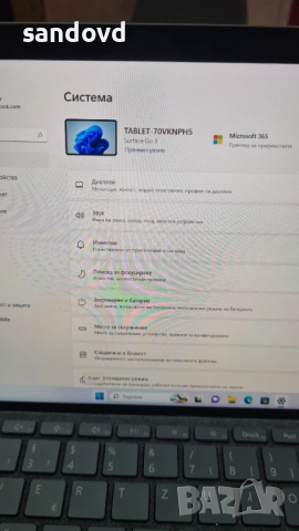 Хубав мальк лаптоп Мikrosoft Surface Go 3 цена 100евро, снимка 9 - Лаптопи за дома - 54525516