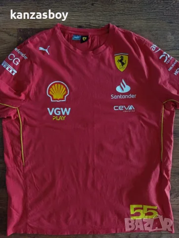 PUMA Scuderia Ferrari Men's 2024 Charles Leclerc Tshirt - мъжка тениска р-р XL, снимка 5 - Тениски - 55667347