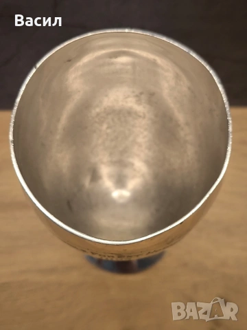 Античен посребрен бокал (трофей) – 1923 г. чаша, снимка 3 - Антикварни и старинни предмети - 53973590