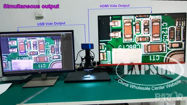 2K 60FPS 1080p 60FPS Lapsun IMX347 1/1.8" sensor HDMI USB дигитална камера микроскоп SMD, снимка 5 - Камери - 54830811