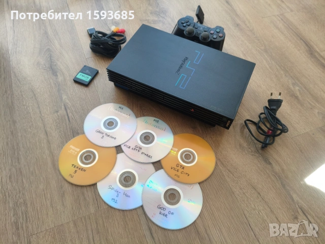 Хакнат Playstation 2 - пълен комплект 