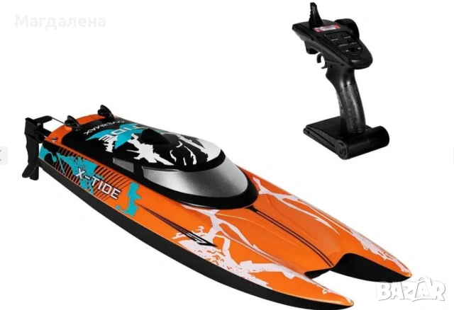 Overmax X-Tide RC лодка 25 км/ч, LED, 2 батерии, 100 м обхват