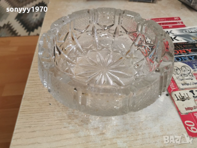 КРИСТАЛ-ГОЛЯМ РЕТРО ПЕПЕЛНИК 2405261902L1, снимка 12 - Антикварни и старинни предмети - 54661876