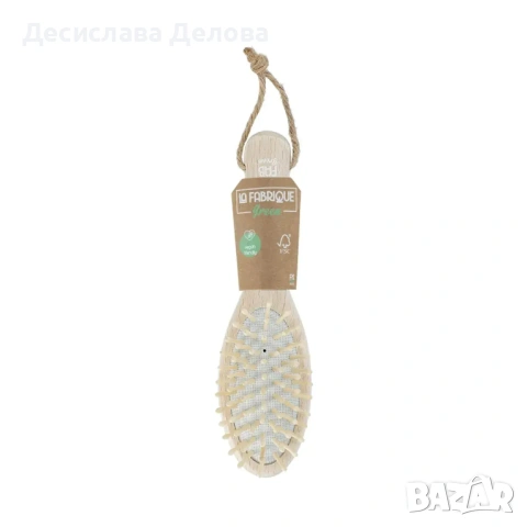 Дървена четка за коса la fabrik green 