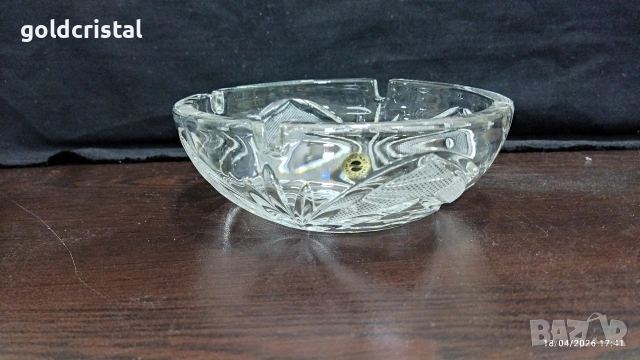 кристален пепелник , снимка 2 - Антикварни и старинни предмети - 26685547