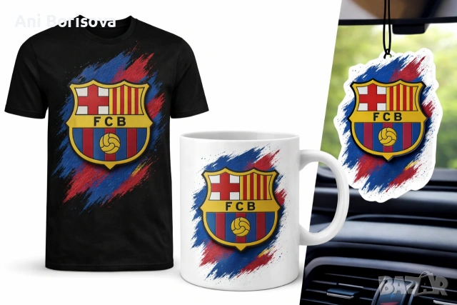 Тениски и чаши с футболен дизайн Barca | MONKEYSTYLE since 1991, снимка 3 - Футбол - 54129679
