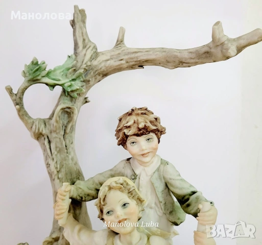 Голяма фигура Capodimonte подписана B. Merli., снимка 3 - Колекции - 55255791