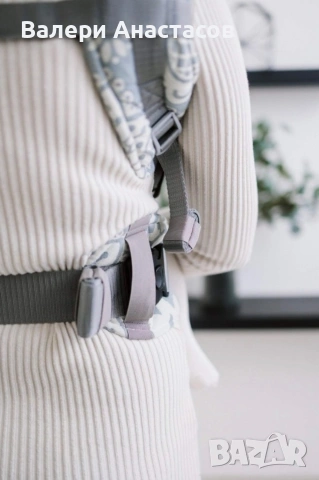 Ергономична раница Be Lenka Mini Folk Grey – магнитно закопчаване, 3 кг+, снимка 5 - Кенгура и ранички - 55243707