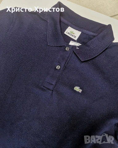 Дамска поло тениска LACOSTE, слим кройка  Размер 42, снимка 2 - Тениски - 55122030