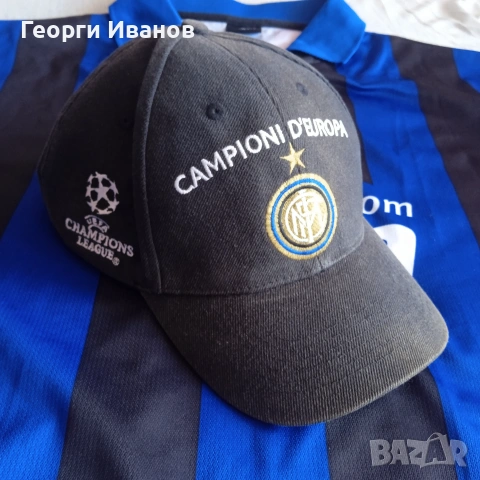INTER MILANO 22.05.2010+ПОДАРЪК Тениска UEFA CL FINAL MADRID TRIPLETE OSFA baseball cap шапка Интер