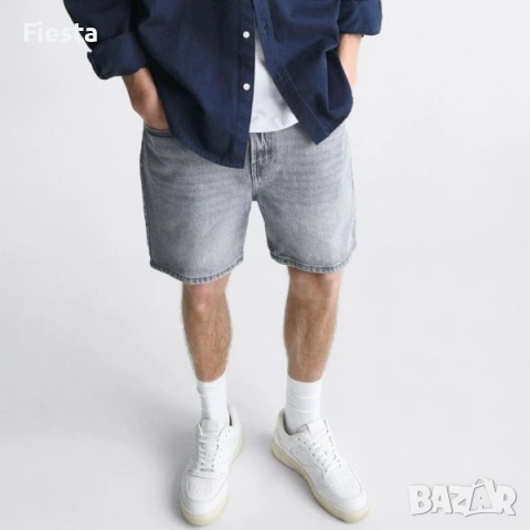 Нови мъжки къси дънки Zara, размер 36, снимка 2 - Къси панталони - 54227329