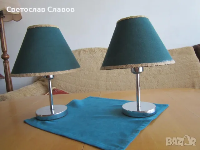 Малки настолни /нощни/ лампи с метални стойки и различни шапки