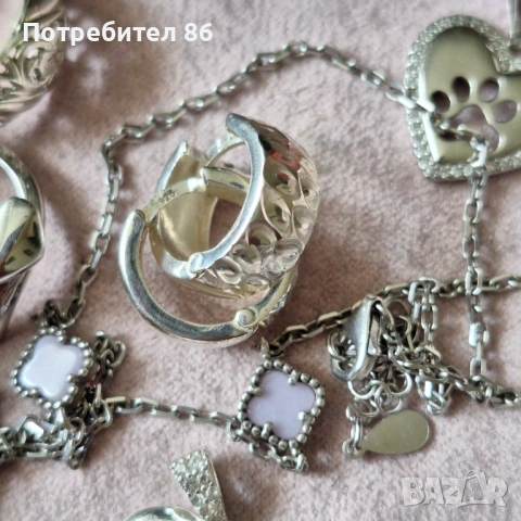 Нови сребърни обеци , снимка 2 - Обеци - 54604544