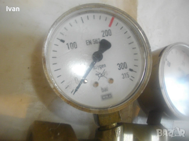 Качествен оригинален немски РЕДУЦИР ВЕНТИЛ ЗА КИСЛОРОД ЗА ОКСИЖЕН с искрогасител и манометри 315 bar, снимка 10 - Други инструменти - 54010902