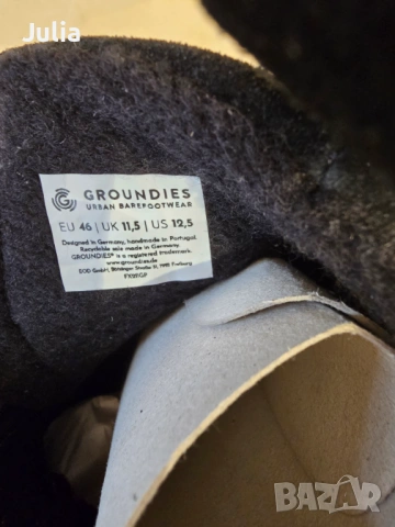 Ботуши Groundies Manchester M Leather Black нови (EU 46), снимка 4 - Мъжки ботуши - 54246377