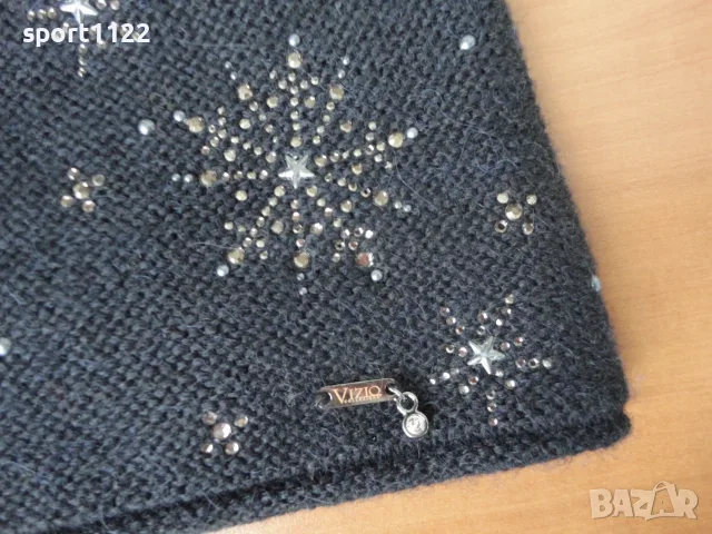 Шапка със Swarovski кристали, снимка 4 - Шапки - 55325218