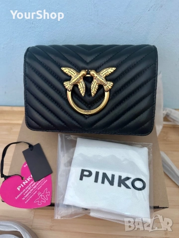 Чисто нови чанта и колан Pinko в черен цвят, снимка 2 - Чанти - 54049140