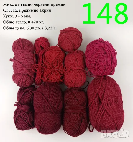 Евтини прежди в малки количества - нови и остатъци , снимка 17 - Други - 52042403
