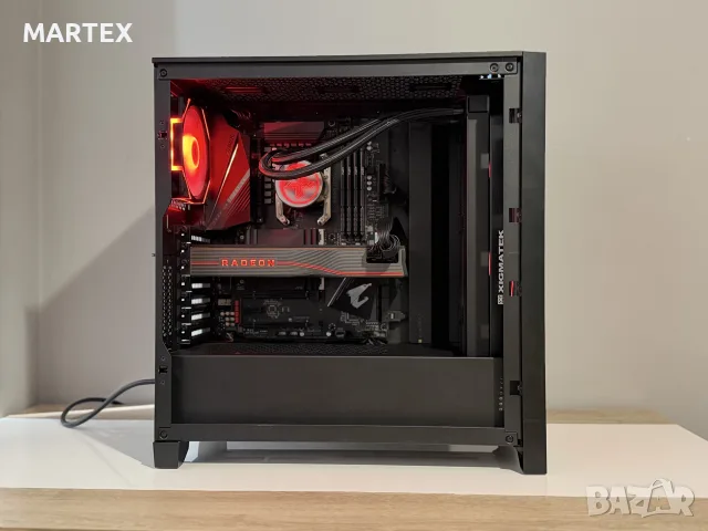 Геймърски компютър Ryzen 5 5600x, RX5700XT, 32GB, водно охлаждане, снимка 2 - Геймърски - 55191168