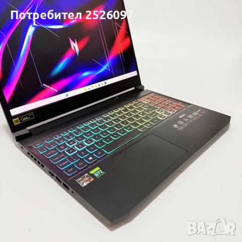 Acer Nitro 5/144Hz 15.6”/RTX 3080 8GB/Ryzen 9 5900HX/32GB/1TB NVMe/RGB, снимка 4 - Лаптопи за игри - 54222885