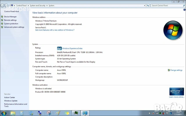 ASUS / X59SL, снимка 9 - Лаптопи за дома - 54382202