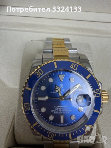 Rolex Submariner Two-tone Yellow
Gold Blue Dial, снимка 3 - Мъжки - 55608767