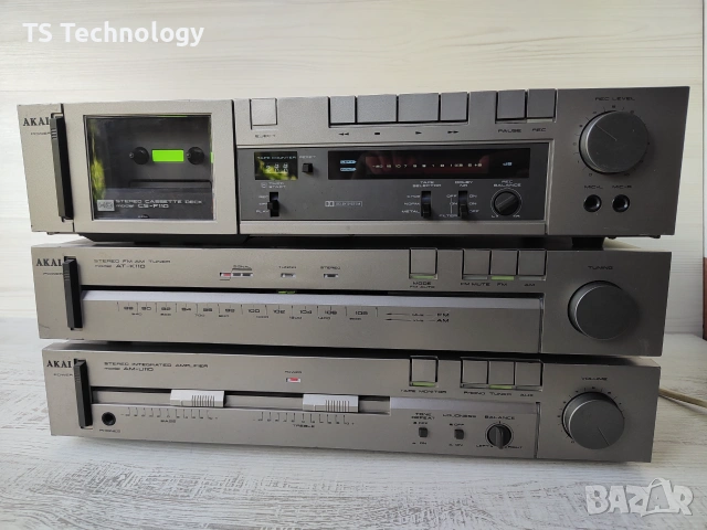 Винтидж Аудио Система AKAI 110 (Усилвател, Дек и Тунер) – Произведена в Япония