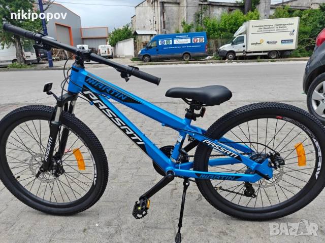 BG Алуминиев велосипед 24" MARTY син, снимка 6 - Велосипеди - 54644192