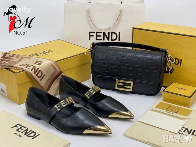 Fendi Нови Дамски Елегантни Обувки Различни Цветове , снимка 3 - Дамски елегантни обувки - 55082912