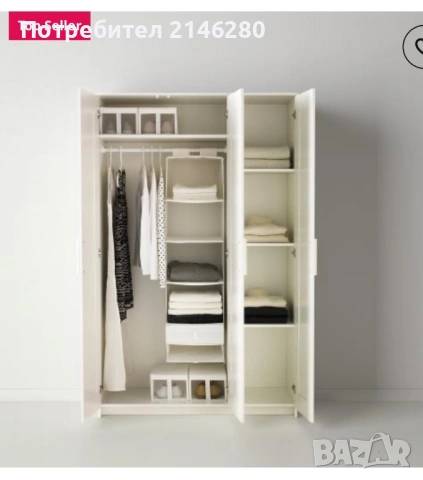 2 Трикрилни гардероба Икеа, снимка 3 - Гардероби - 54822590