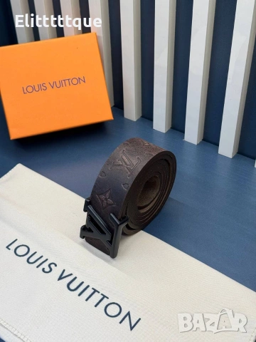 колани от естествена кожа в кутия Louis Vuitton 4см, снимка 9 - Колани - 54834915