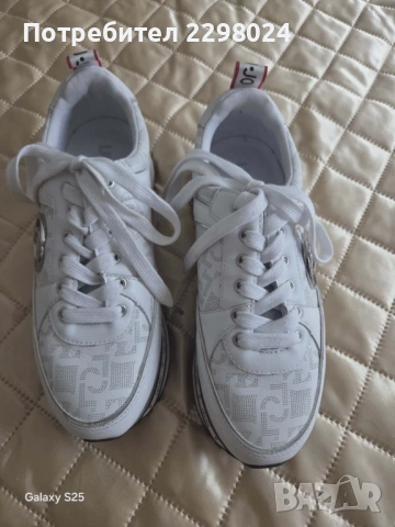 Дамски маратонки Liu Jo бели, кожени 