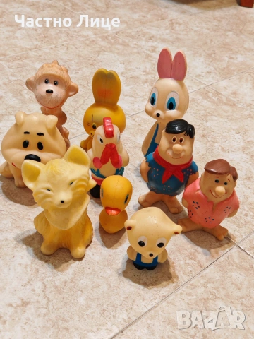 Редки Български Соц Гумени Играчки с Фред Флинтстоун и Барни Ръбъл, снимка 3 - Колекции - 54014909