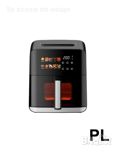 Фритюрник Air Fryer Oliver Volzt OV51980CF, 1800W, кошница 8 литра, LED дисплей Код P2092, снимка 3 - Фритюрници - 54037796