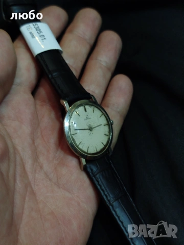 Мъжки ЧАСОВНИК OMEGA 18K-0.750 Бяло Злато 33мм със Коронката Работи Перфектно , снимка 2 - Антикварни и старинни предмети - 55049054