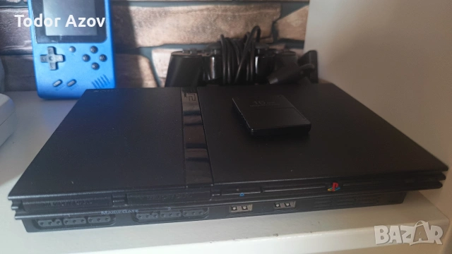 PS 2 Slim с оригинален джойстик, снимка 2 - PlayStation конзоли - 54485595