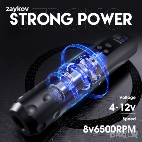 Комплект за татуировки | Dragonhawk Mast Fold 2 Pro Machine Pen Wireless Professional Bundle, снимка 5 - Друга електроника - 54383187