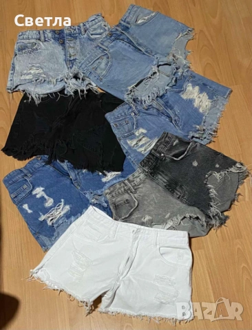 Нови,с етикет,Бели къси панталони LIU JO с лого-кристали.100% памук,р-р 28,с (-) 50% и 7 бр.други, снимка 7 - Къси панталони и бермуди - 54158671