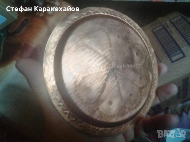Кована медна чинийка, снимка 4 - Антикварни и старинни предмети - 55227532