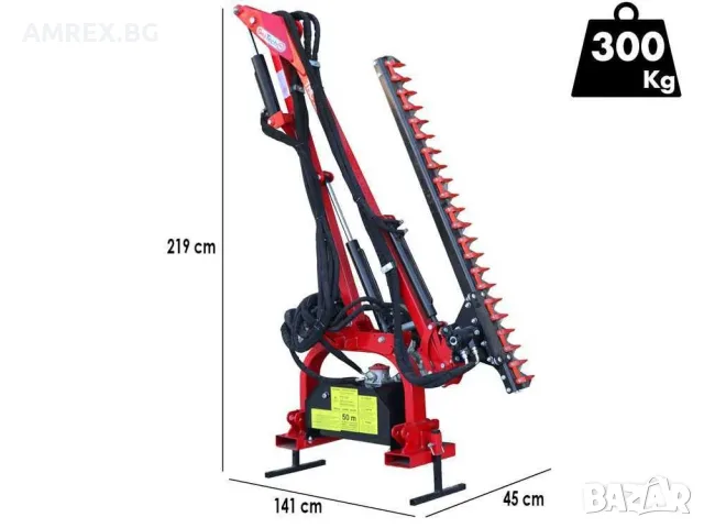 Палцова косачка за трактор GeoTech PRO THC 160 | Хидравлично рамо | 160 см | 25–60 к.с., снимка 2 - Селскостопанска техника - 55323002