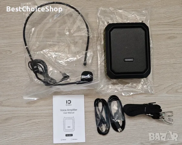 Персонален усилвател на глас - мегафон 18W Bluetooth презареждаем със слушалка с микрофон, снимка 2 - Слушалки и портативни колонки - 55327938