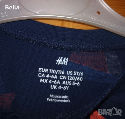 Тениска 5-6 г. H&M, Waikiki, снимка 3 - Детски тениски и потници - 54605164