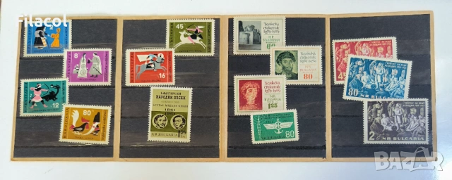 България 1961 лот марки в оригинална карнетка
