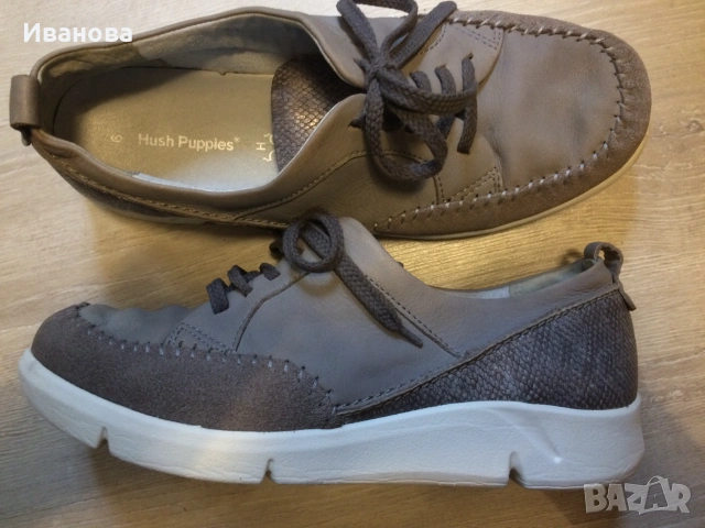 Леки и много удобни обувки Hush Puppies - естественна кожа.