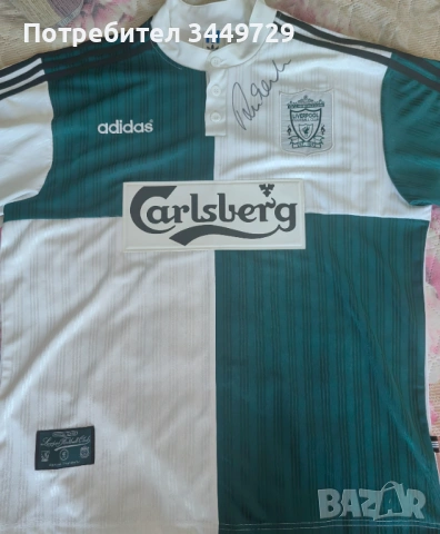 Оригинална тениска Ливърпул с автограф на Роби Фаулър