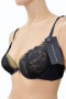 Елегантен сутиен Hunkemöller с маслиненозелен сатен и деликатна черна дантела - Размер 75B, снимка 2